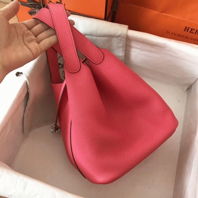 Boutique Quality || Rose lipstick Hermes Picotin Lock 22cm handbag