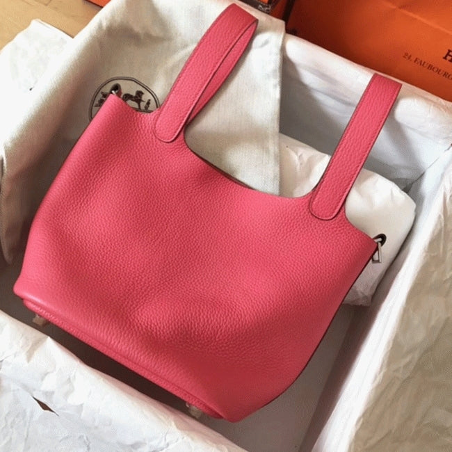 Boutique Quality || Rose lipstick Hermes Picotin Lock 22cm handbag