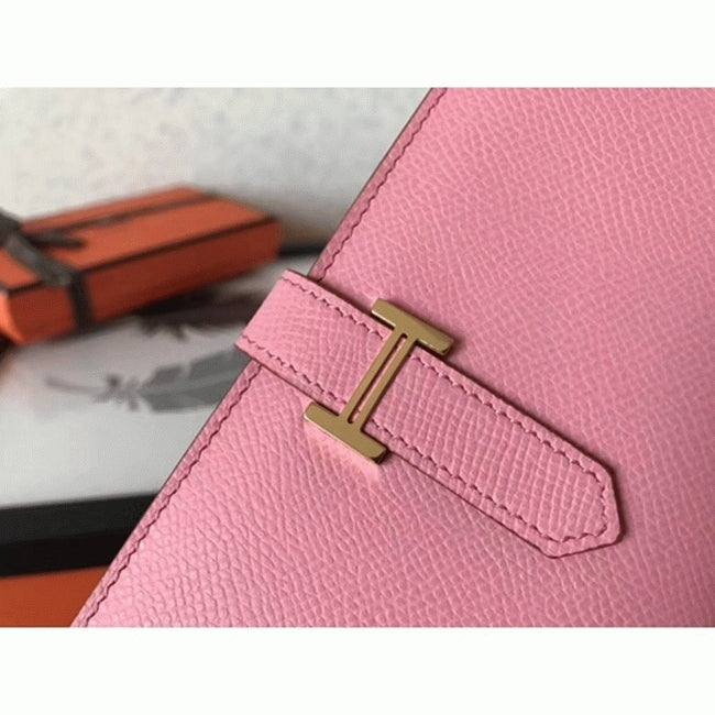 Boutique Quality || Pink Hermes Bearn Wallet