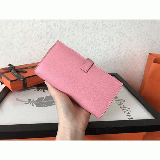 Boutique Quality || Pink Hermes Bearn Wallet