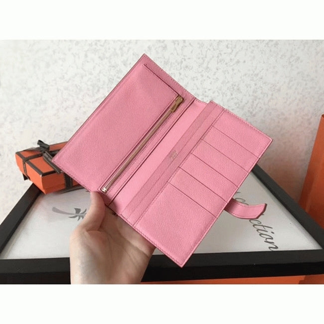 Boutique Quality || Pink Hermes Bearn Wallet