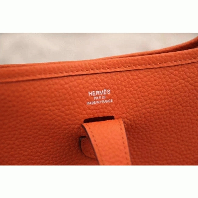 Boutique Quality || Orange Evelyne III PM Bag AAA Hermes Bright Shoulder Bag