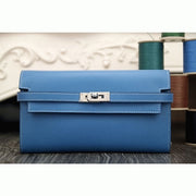 Boutique Quality || Jean blue knockoff Hermes Kelly Longue wallet