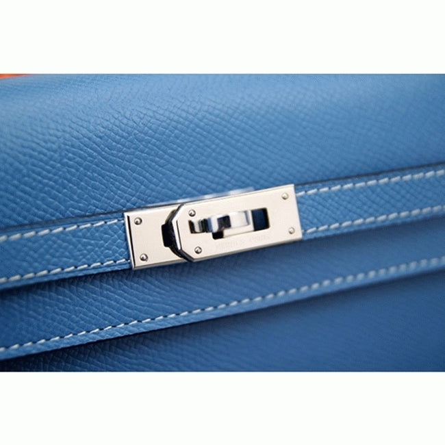 Boutique Quality || Jean blue knockoff Hermes Kelly Longue wallet