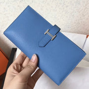Boutique Quality || Blue Jean Epsom Hermes Bearn Wallet