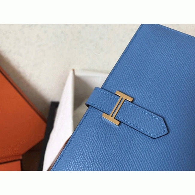Boutique Quality || Blue Jean Epsom Hermes Bearn Wallet