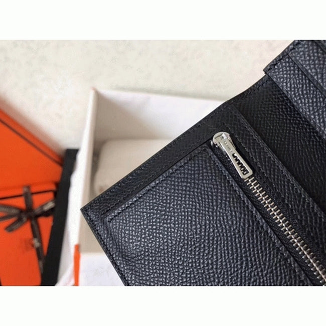 Boutique Quality || Black Epsom Designer Hermes Bearn Wallet