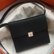 Boutique Quality || Black Hermes Clic wallet with strap