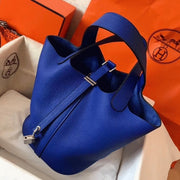 Boutique Quality || Electric blue knockoff Hermes Picotin Lock 18cm handbag