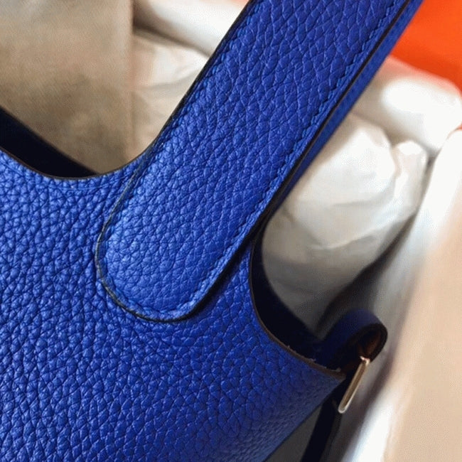 Boutique Quality || Electric blue knockoff Hermes Picotin Lock 18cm handbag