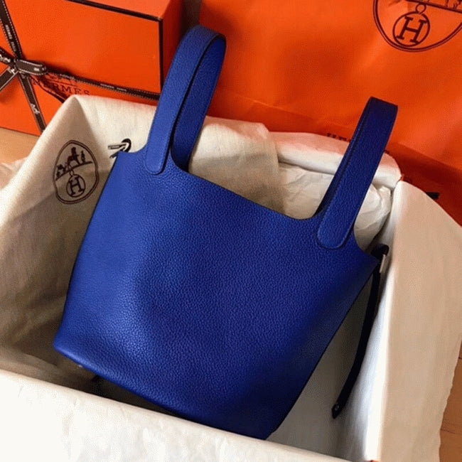 Boutique Quality || Electric blue knockoff Hermes Picotin Lock 18cm handbag
