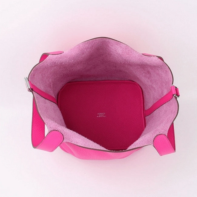Boutique Quality || Rose red Hermes Picotin Lock handbag