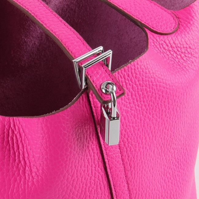 Boutique Quality || Rose red Hermes Picotin Lock handbag
