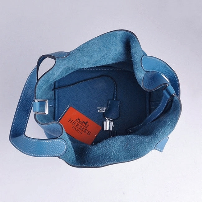 Boutique Quality || Blue Hermes Picotin Lock handbag