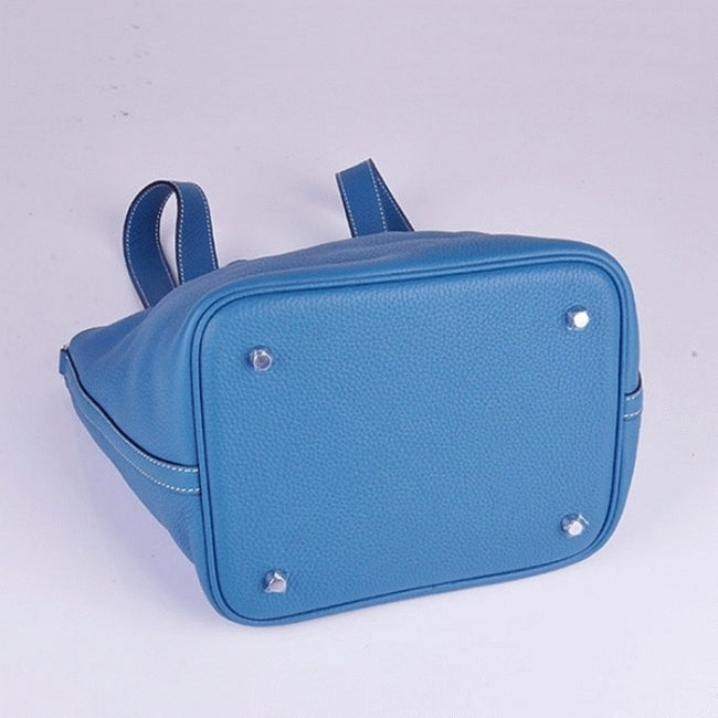 Boutique Quality || Blue Hermes Picotin Lock handbag
