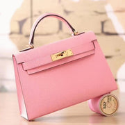 Boutique Quality || Pink Epsom Hermes Kelly 20cm Bag