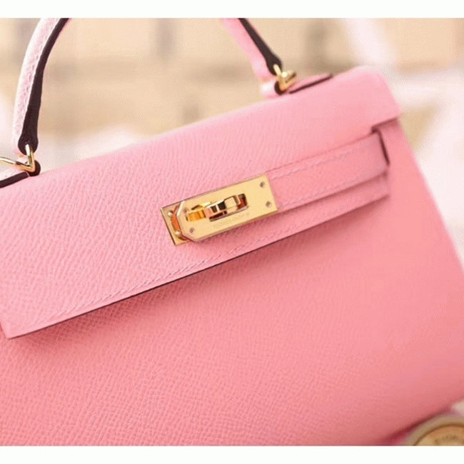 Boutique Quality || Pink Epsom Hermes Kelly 20cm Bag