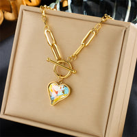 Thumbnail for Stainless Steel Colorful Dazzling Heart Pendant