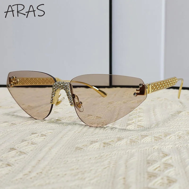 Cat Eye Rimless Sunglass