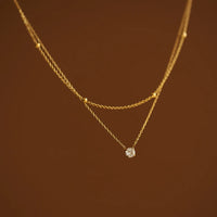 Thumbnail for Stainless Steel Exquisite Single Zircon Pendant