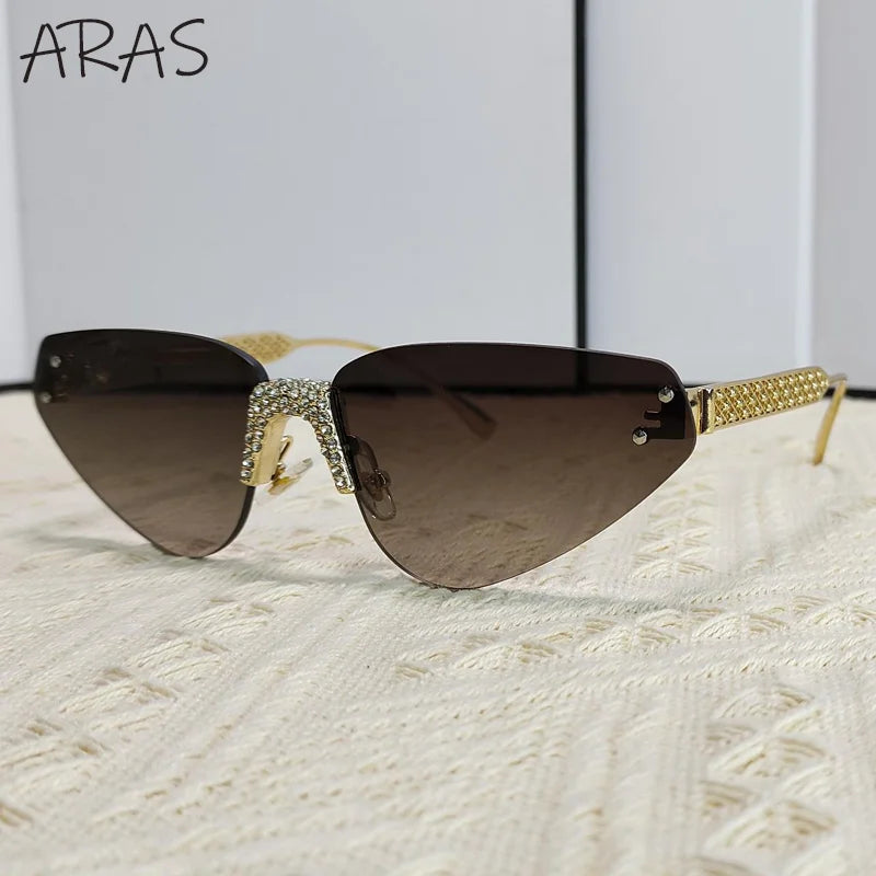 Cat Eye Rimless Sunglass