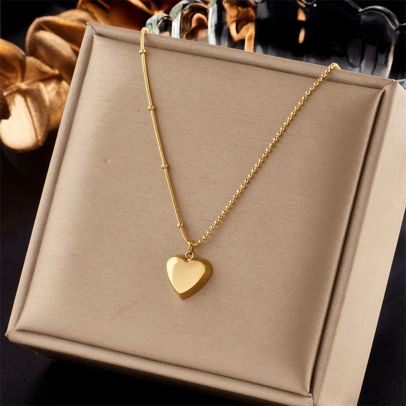 Stainless Steel Heart Eye Butterfly Pendant