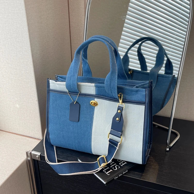 Broadband crossbody tote bag
