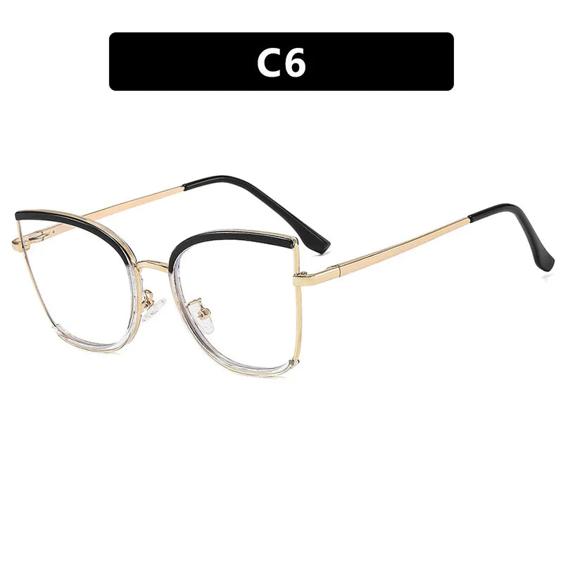 Retro Cat Eye Anti Blue Light Glass