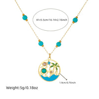 Thumbnail for Stainless Steel Turtle Pearl Necklace