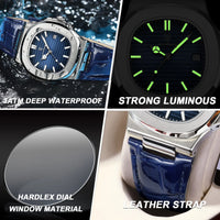 Thumbnail for Waterproof Luminous Square Quartz Watche