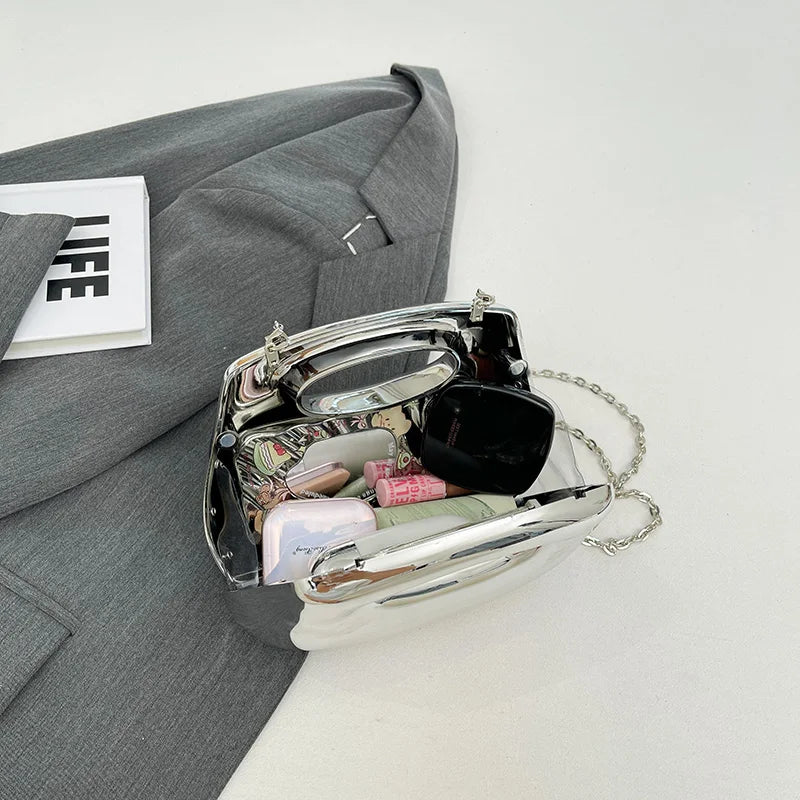 Acrylic Chain Shoulder Bag For Wedding Dinner Party