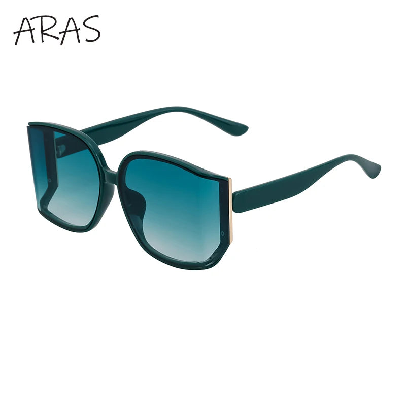 Oversized Curved Sunglass