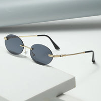 Thumbnail for Retro Oval Rimless Sunglass