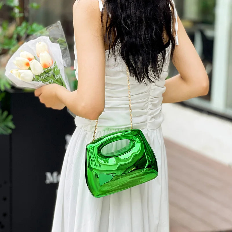 Acrylic Chain Shoulder Bag For Wedding Dinner Party