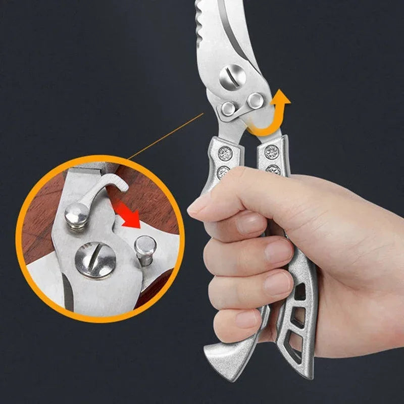 Powerful chicken bone scissor