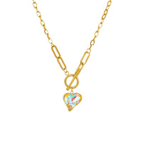Thumbnail for Stainless Steel Colorful Dazzling Heart Pendant