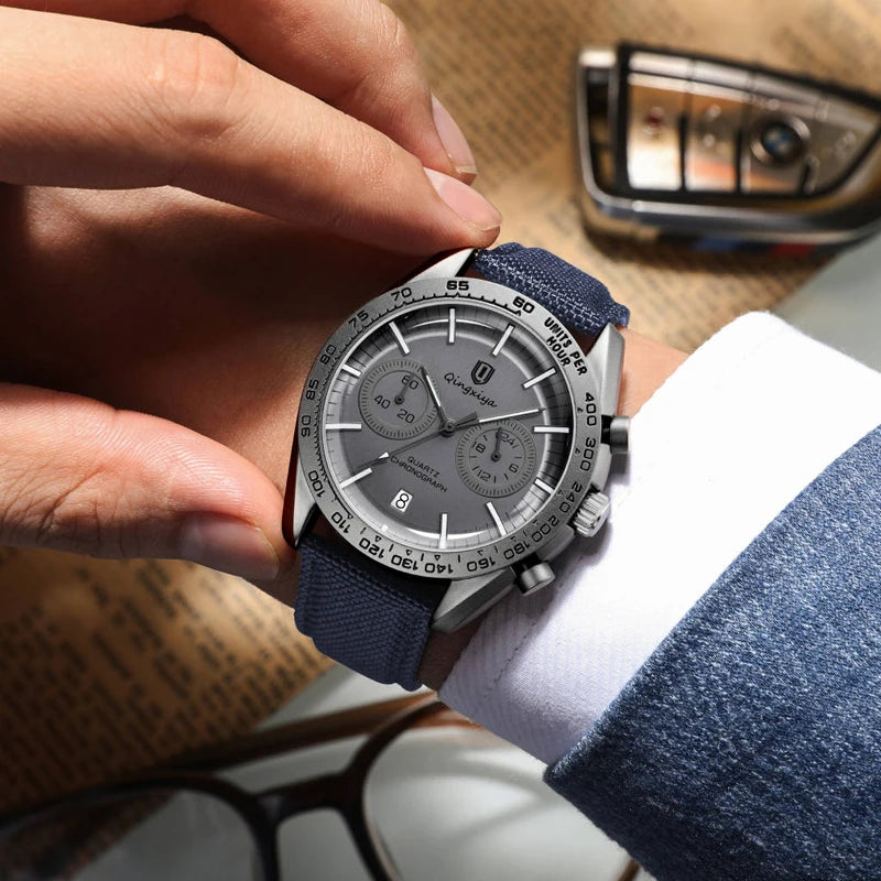 Sports Leather Strap Waterproof Watch
