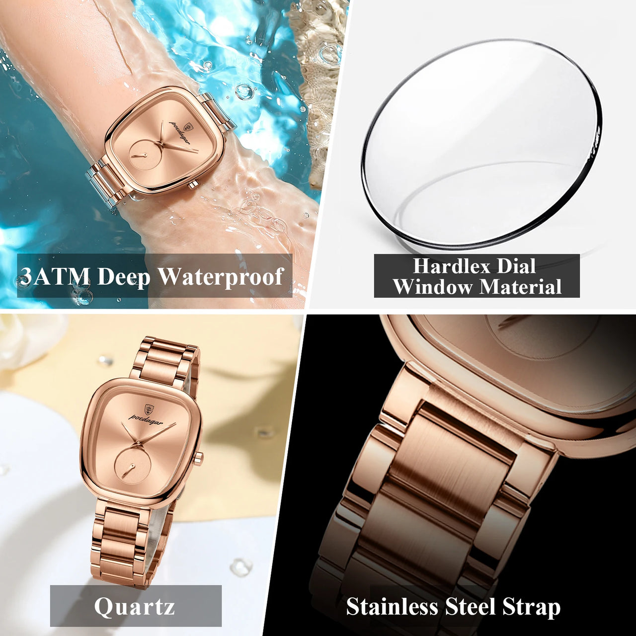Stainless Steel Waterproof Quartz Watch