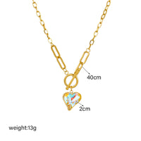 Thumbnail for Stainless Steel Colorful Dazzling Heart Pendant