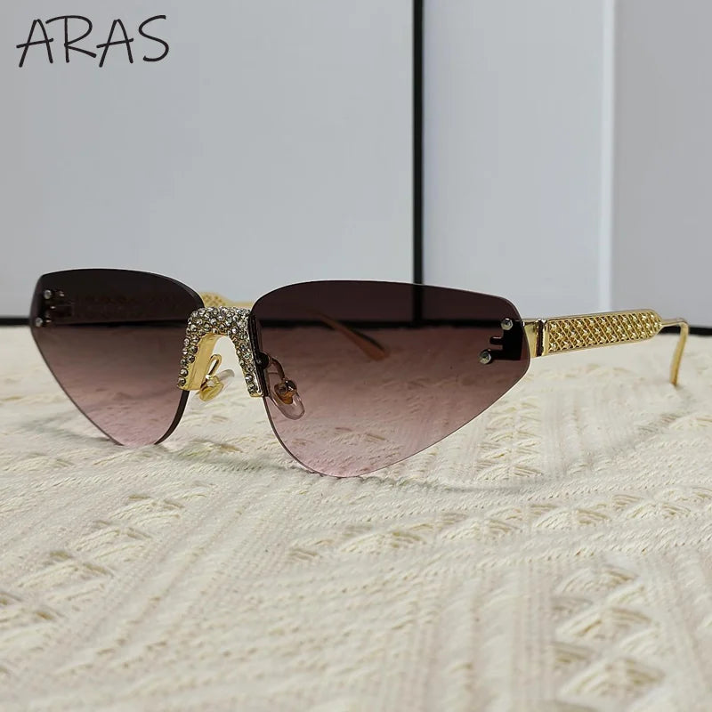 Cat Eye Rimless Sunglass