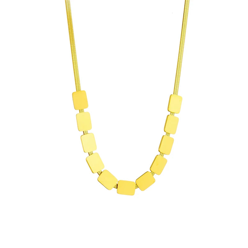 Stainless Steel Geometric Square Pendant