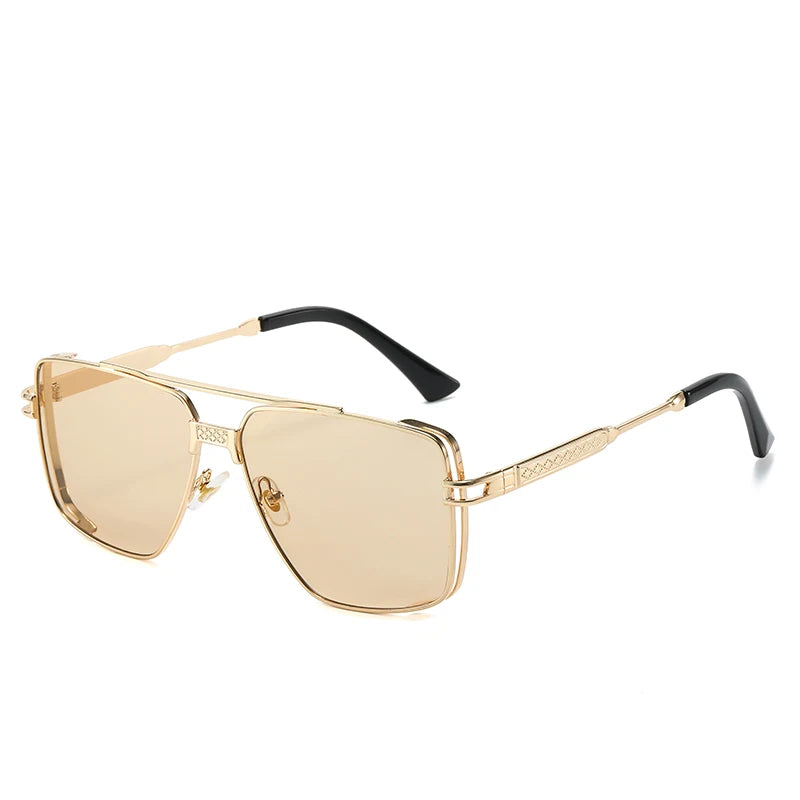 Gradient Square Rimless Sunglasses