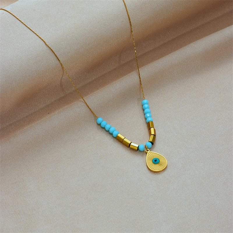 Stainless Steel Water drop Eye Pendant
