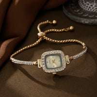 Thumbnail for Minimalist square dial alloy quartz watch