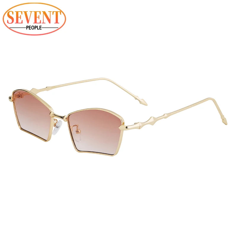Metal Frame Rectangle Sunglass