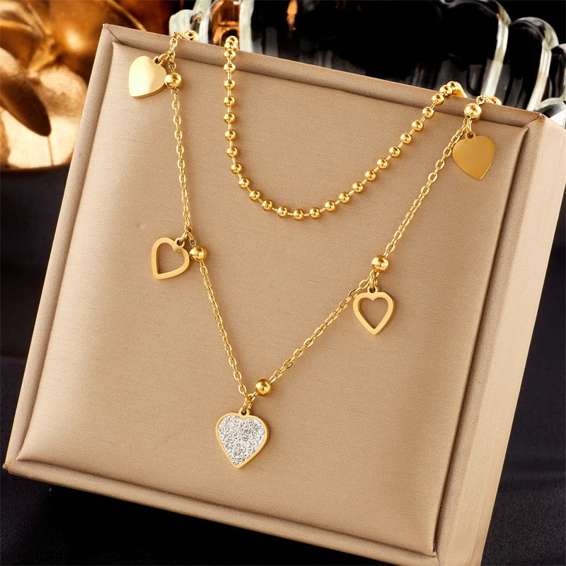 Stainless Steel Heart Eye Butterfly Pendant