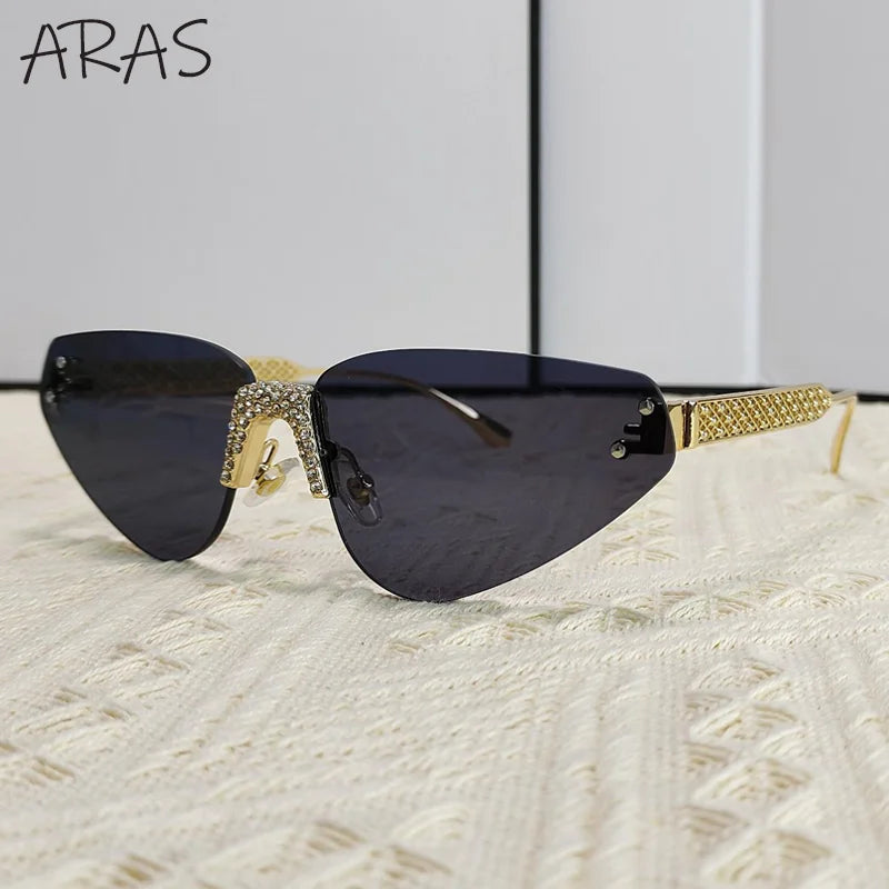 Cat Eye Rimless Sunglass