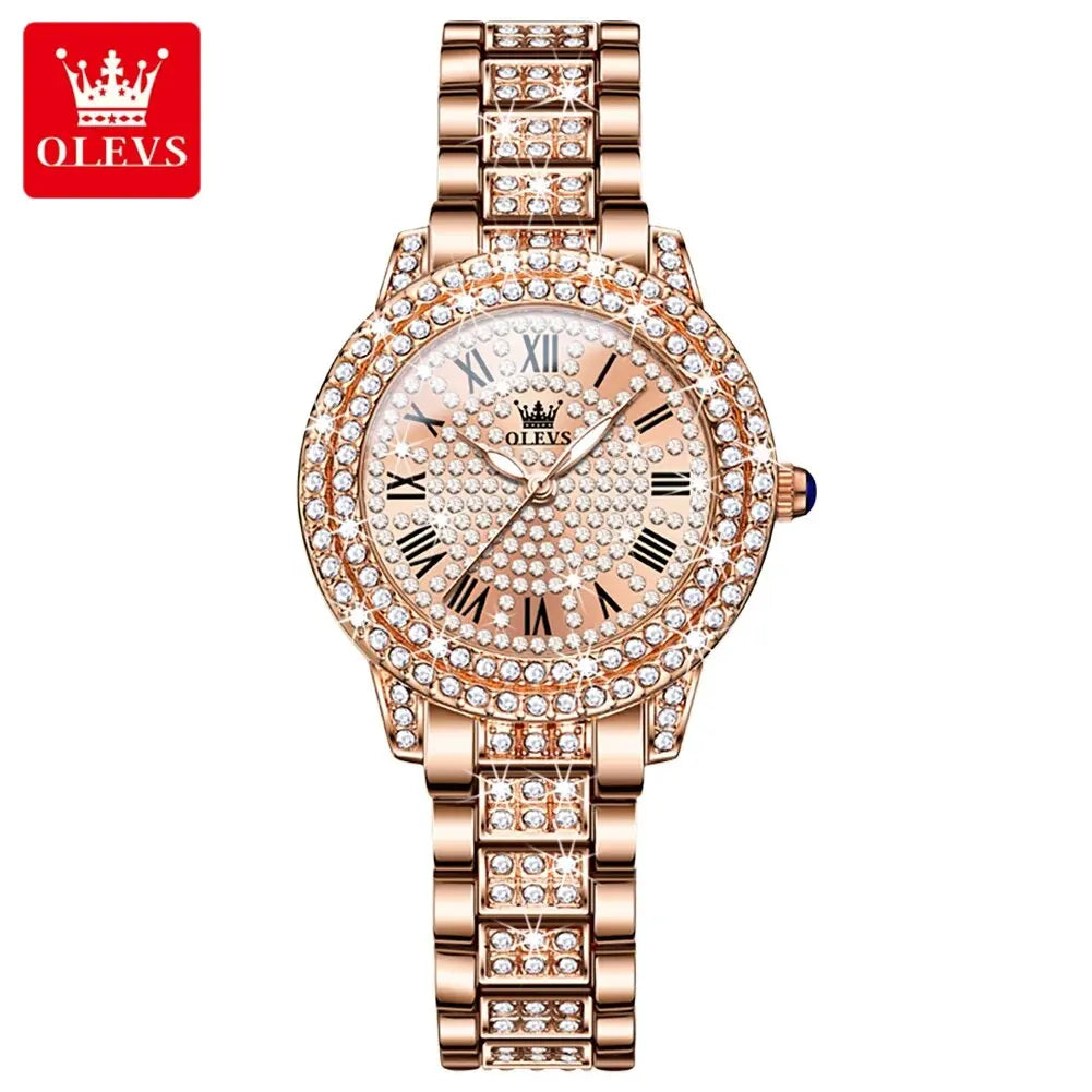 Gold Stainless Steel Waterproof Watch