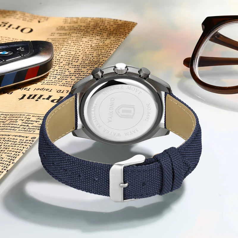 Sports Leather Strap Waterproof Watch