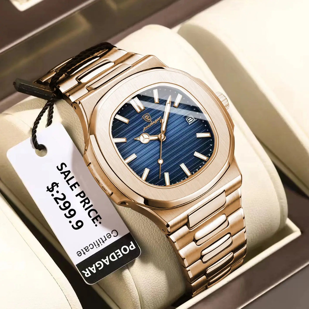 Waterproof Luminous Stainless Steel Watch